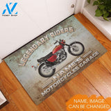 Name’s Motorcycle Garage Personalized Rubber Base Doormat