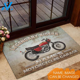 Name’s Motorcycle Garage Personalized Rubber Base Doormat