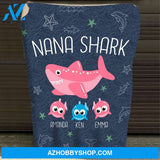Nana Shark Blanket, Grandma Shark Blanket, Mother's Day Gift For Nana Gift