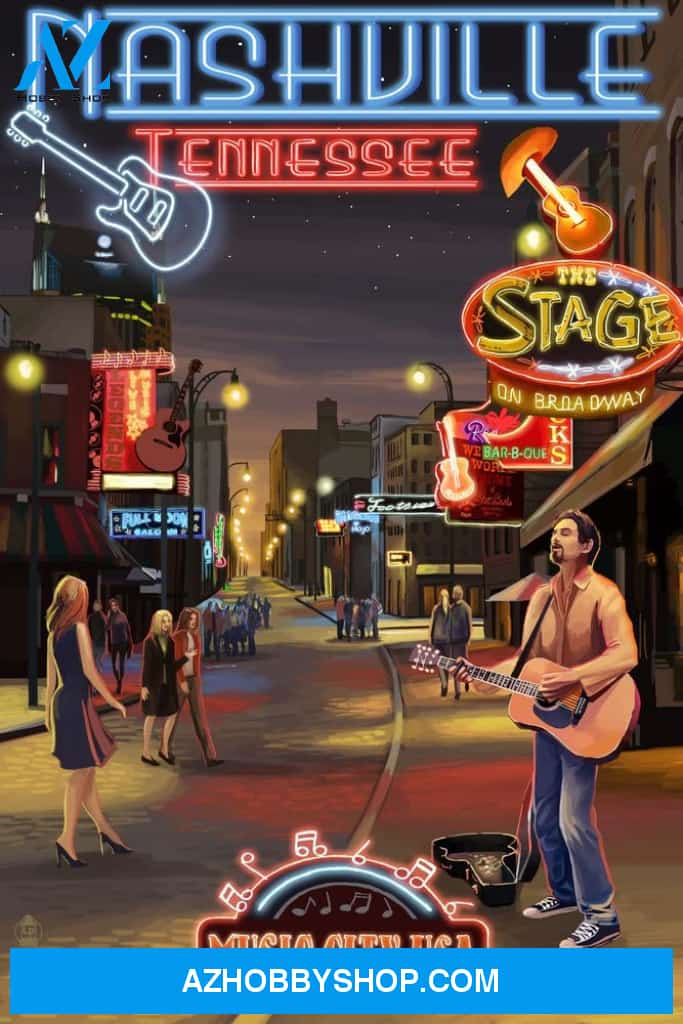 Nashville Tennessee Broadway At Night
