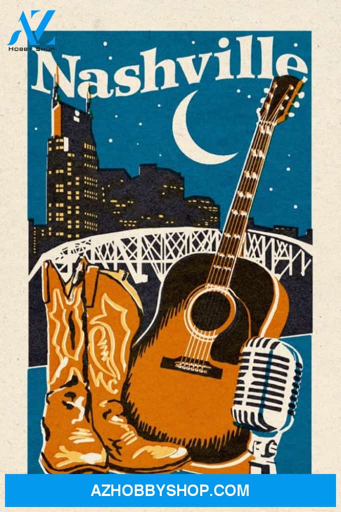 Nashville Tennessee Woodblock 