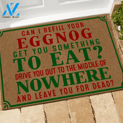 National Lampon Christmas Doormat Can You Refill Your Eggnog | Welcome Mat | House Warming Gift