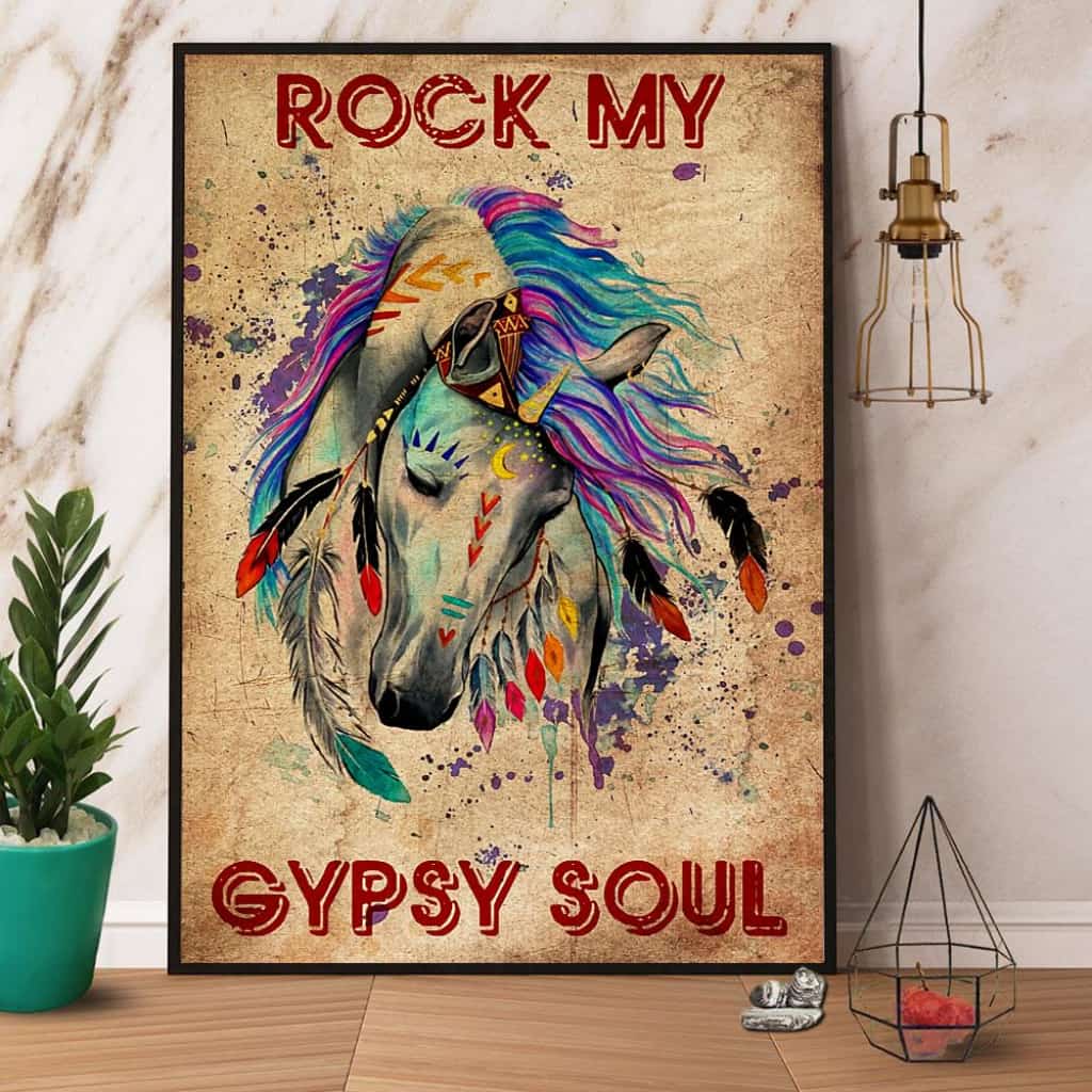 Native Horse Rock My Gypsy Soul Paper Poster No Frame Matte Canvas Wall Decor