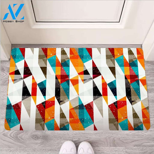 Neon Geometric Door Mat