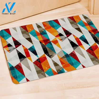Neon Geometric Door Mat