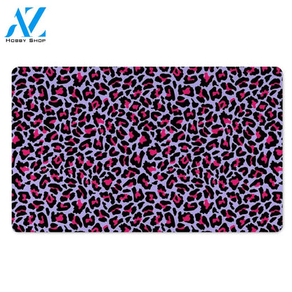 Neon Leopard Door Mat