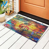 Neon Music Notes Doormat Welcome Mat Housewarming Gift Home Decor Funny Doormat Gift For Friend Birthday Gift