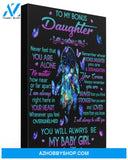 Never Feel That You Are Alone To Bonus Daughter Dream Catcher Matte Canvas
