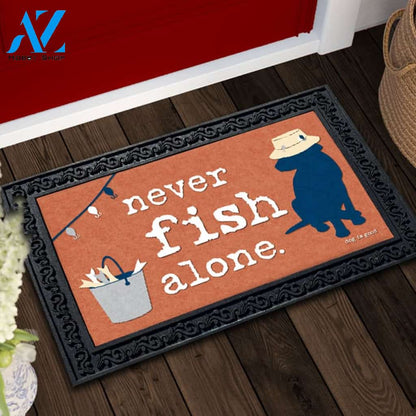 Never Fish Alone Doormat - 18" x 30"