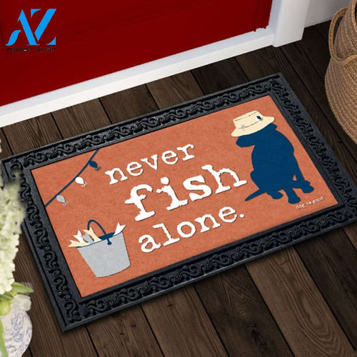 Never Fish Alone Doormat - 18" x 30"