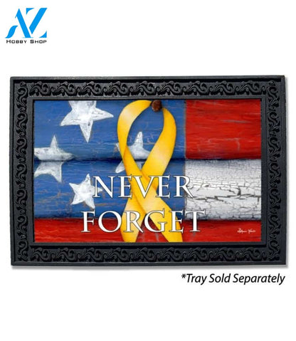 Never Forget Yellow Ribbon Doormat - 18" x 30"