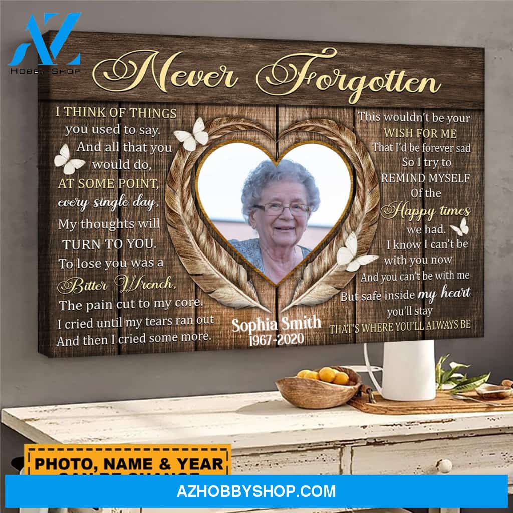 Never Forgotten - Upload Photo Personalized Canvas
