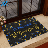 Never Give Up Down Syndrome Awareness Doormat | Welcome Mat | House Warming Gift