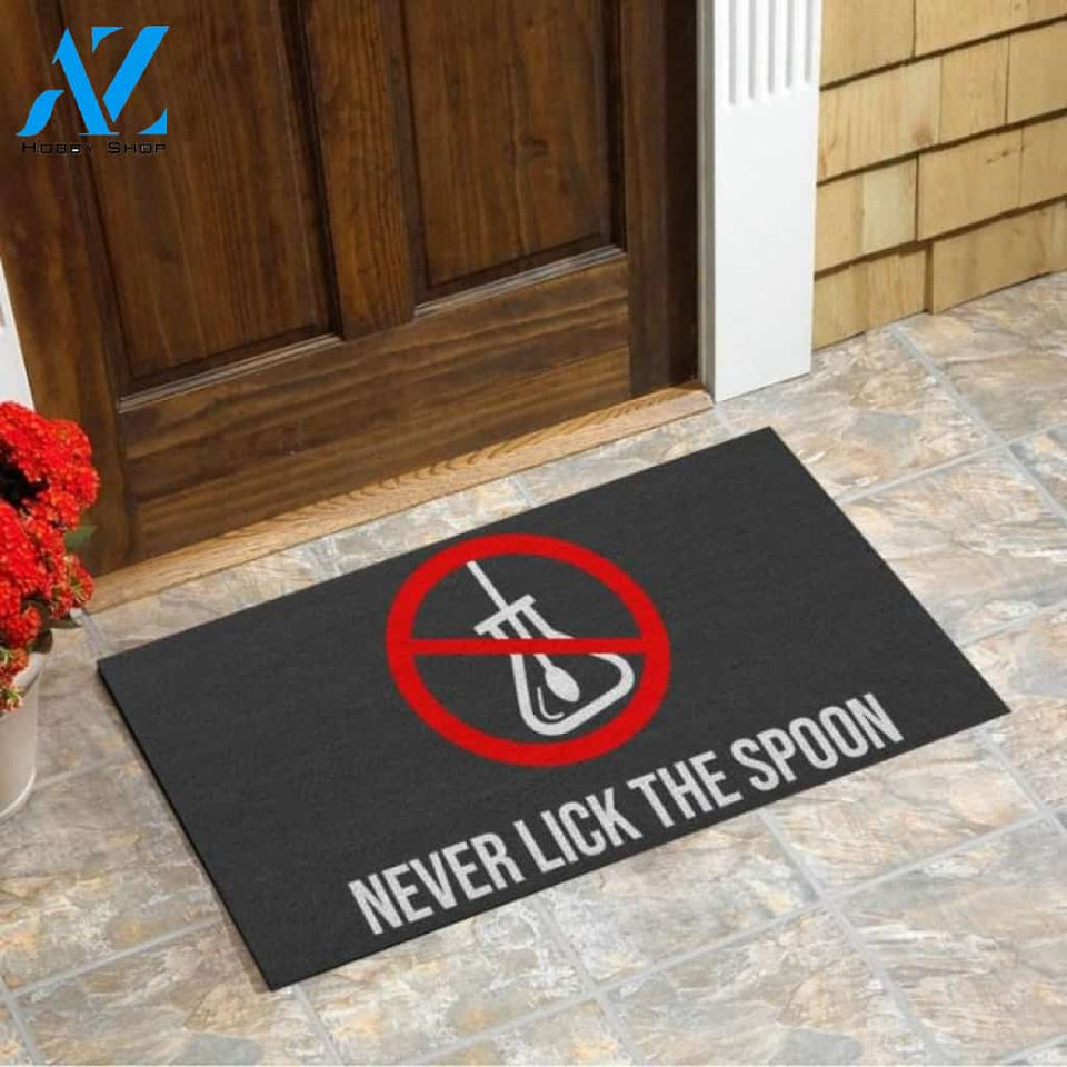 Never lick the spoon Chemistry Doormat | Welcome Mat | House Warming Gift