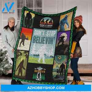 Never Stop Believe Camping Fleece Blanket