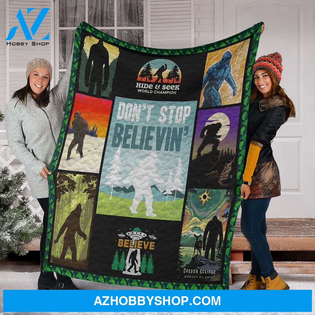 Never Stop Believe Camping Fleece Blanket