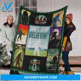 Never Stop Believe Camping Fleece Blanket