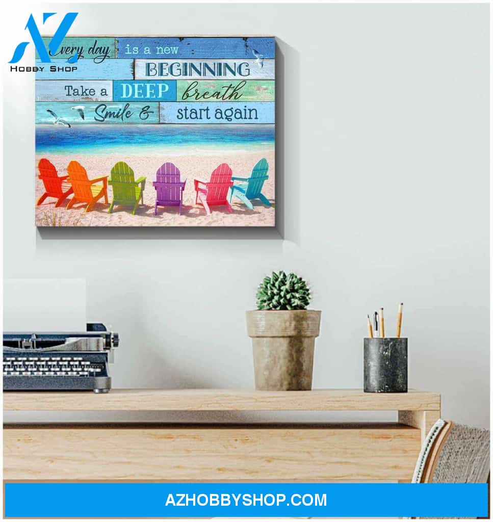 New Beginning Beach Canvas Wall Art Decor