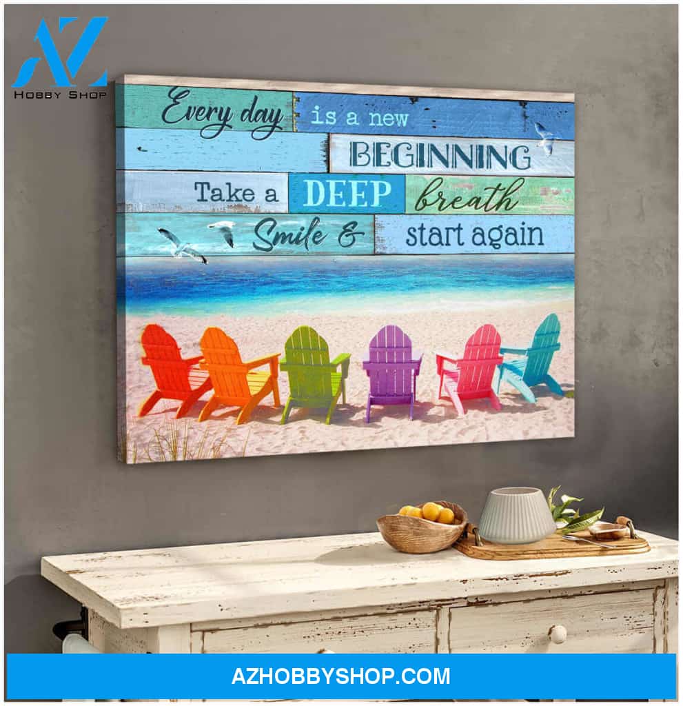 New Beginning Beach Canvas Wall Art Decor