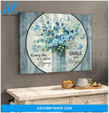 New Beginning Butterfly and Flowers Canvas Wall Art Decor