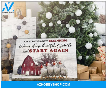 New Beginning Chicken Wall Matte Canvas Christmas Wall Art