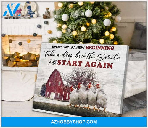 New Beginning Chicken Wall Matte Canvas Christmas Wall Art