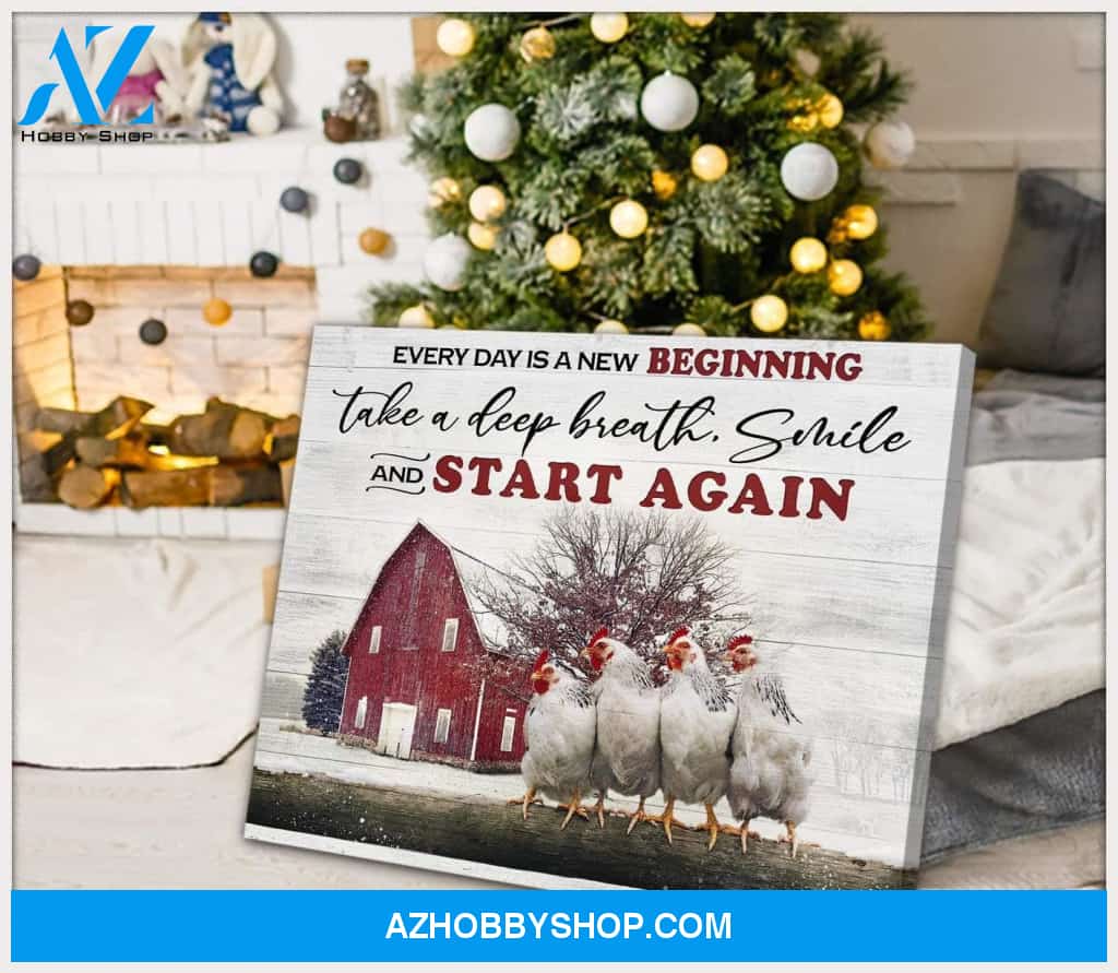 New Beginning Chicken Wall Matte Canvas Christmas Wall Art