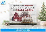 New Beginning Chicken Wall Matte Canvas Christmas Wall Art