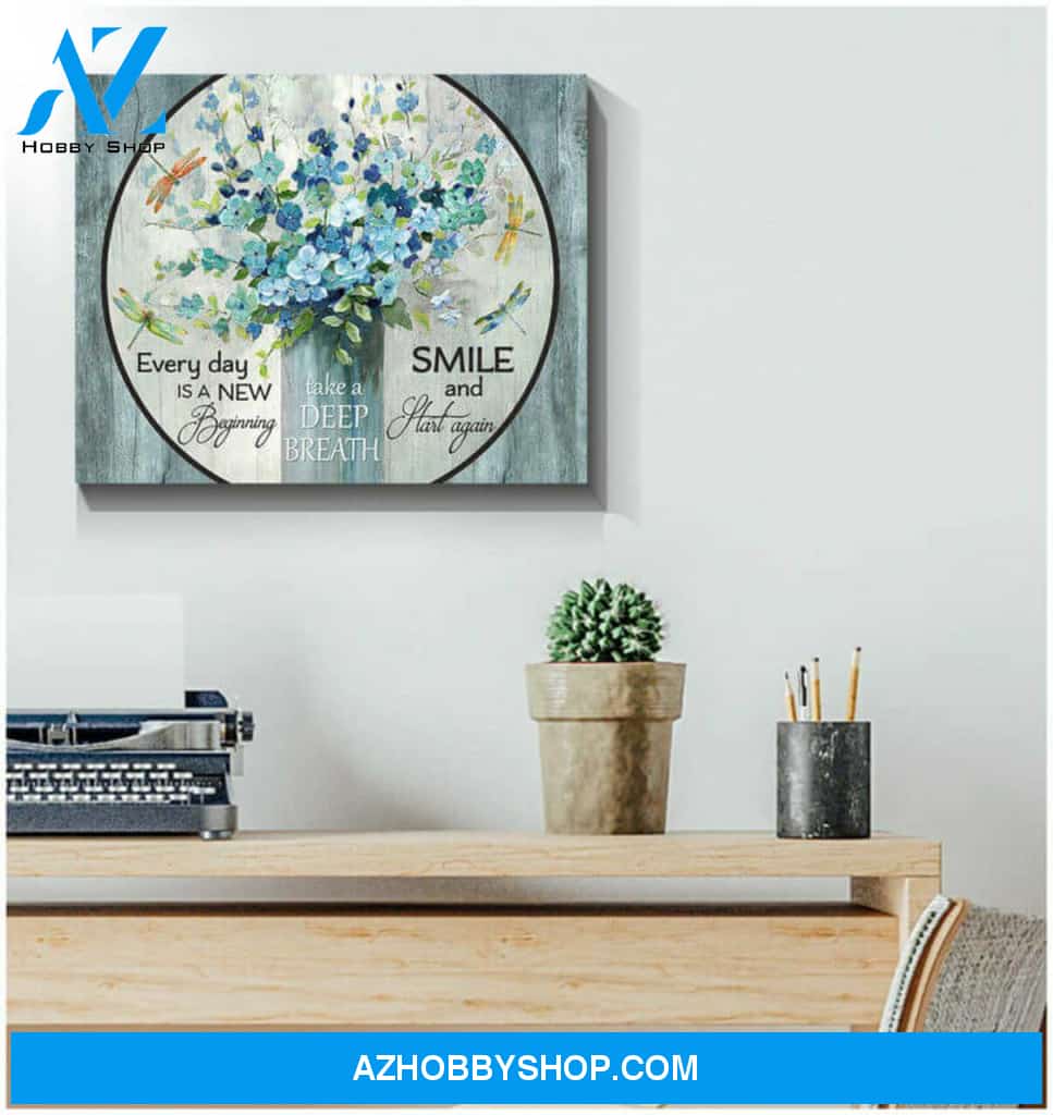 New Beginning Dragonfly Canvas Wall Art Decor | Moosfy Wrap Canvas Ready To Hang