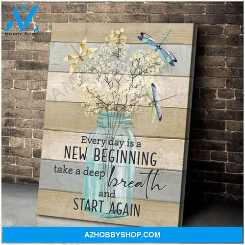New Beginning Everyday Dragonfly Canvas Ca110