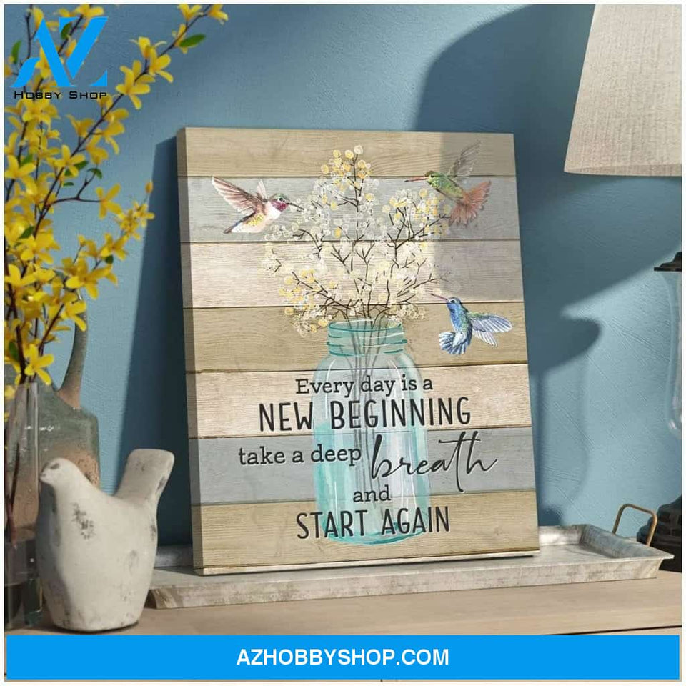 New Beginning Hummingbird Wall Art Canvas