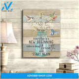 New Beginning Hummingbird Wall Art Canvas