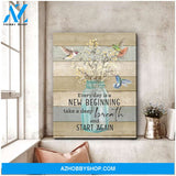 New Beginning Hummingbird Wall Art Canvas