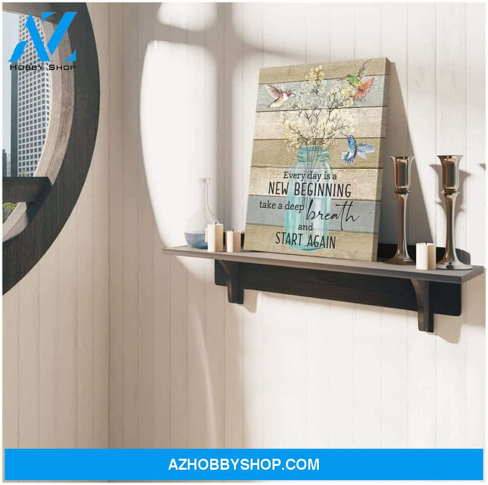 New Beginning Hummingbird Wall Art Canvas