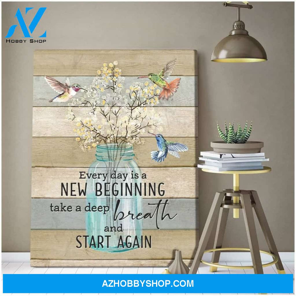 New Beginning Hummingbird Wall Art Canvas