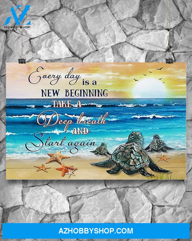 New Beginning Turtle Gift Dad Canvas Prints