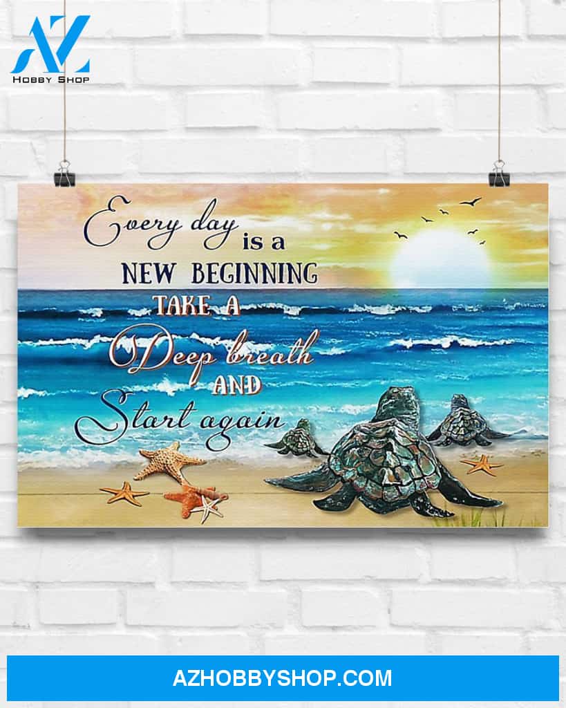 New Beginning Turtle Gift Dad Canvas Prints
