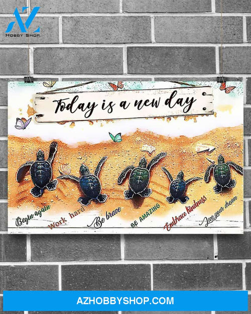 New Day Turtle Gift Dad Canvas Prints