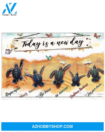 New Day Turtle Gift Dad Canvas Prints