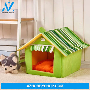 New Fashion Striped Removable Cover Mat Dog House Beds For Small Medium Dogs Pet Products For Cat