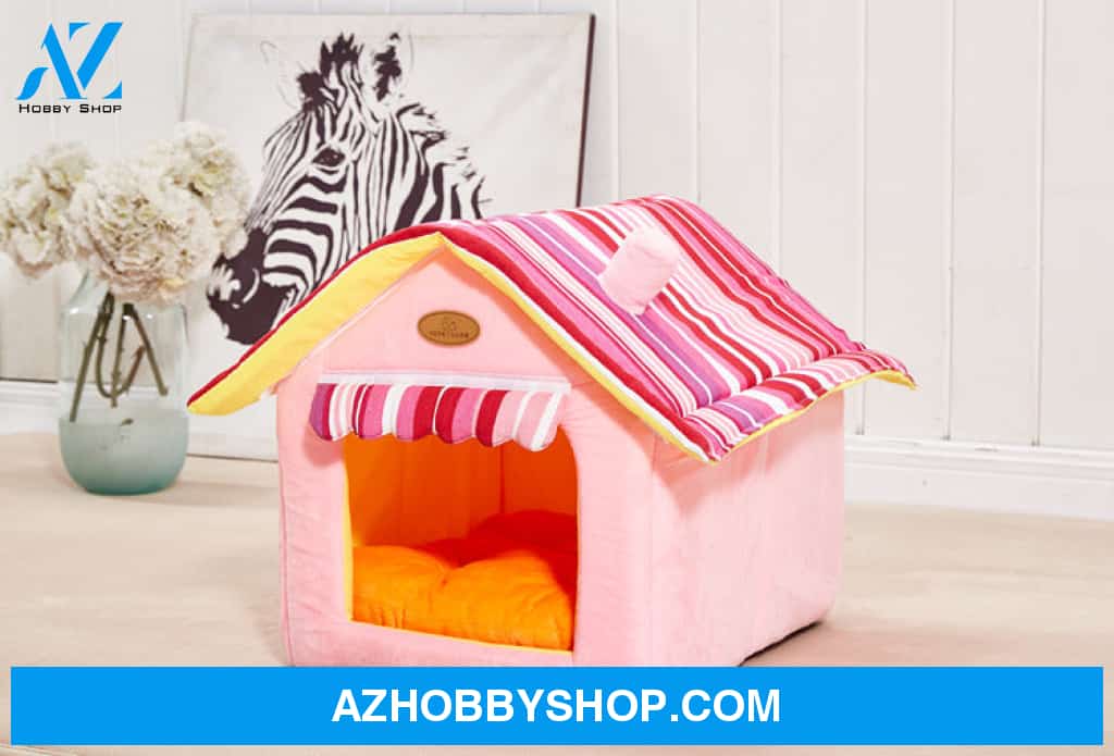 New Fashion Striped Removable Cover Mat Dog House Beds For Small Medium Dogs Pet Products For Cat