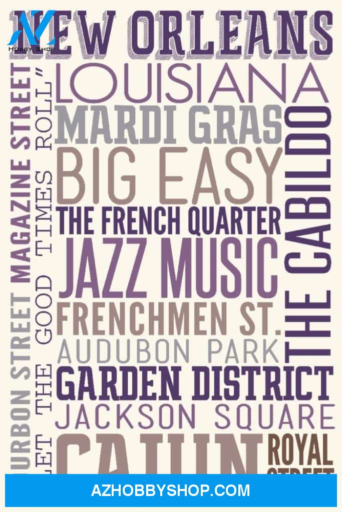 New Orleans Louisiana Typography 