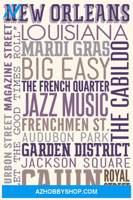 New Orleans Louisiana Typography 