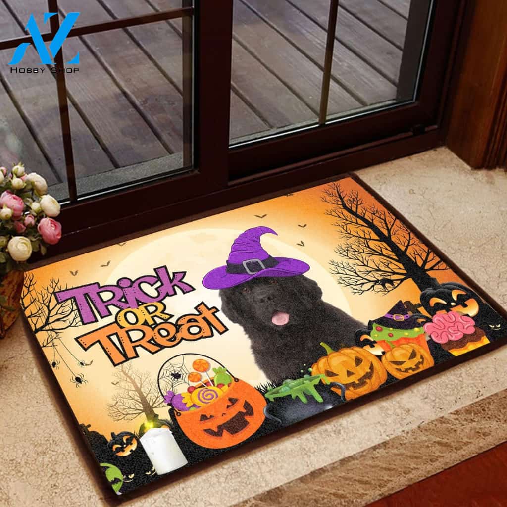 Newfoundland Halloween - Dog Doormat Welcome Mat House Warming Gift Home Decor Gift for Dog Lovers Funny Doormat Gift Idea
