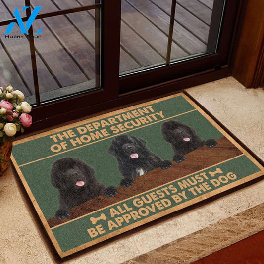 Newfoundland Home Security - Dog Doormat Welcome Mat House Warming Gift Home Decor Gift for Dog Lovers Funny Doormat Gift Idea
