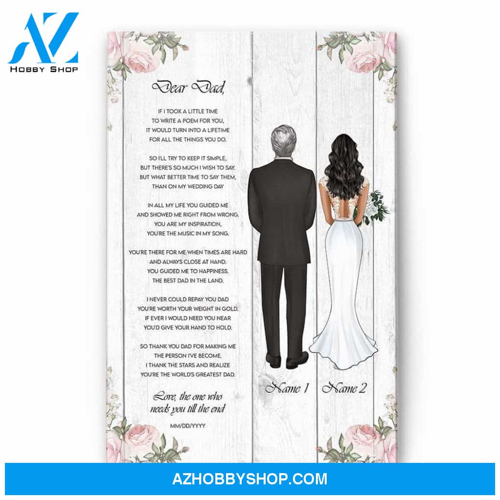 Next Day Mother (Father) Of The Bride, Wedding Custom Poster/Canvas, Gift For Parents