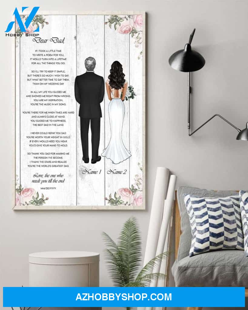 Next Day Mother (Father) Of The Bride, Wedding Custom Poster/Canvas, Gift For Parents