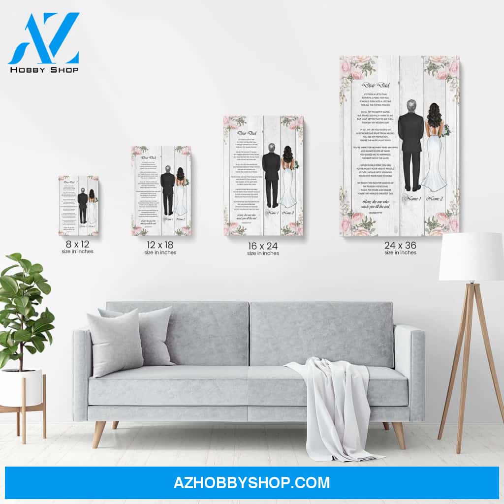 Next Day Mother (Father) Of The Bride, Wedding Custom Poster/Canvas, Gift For Parents