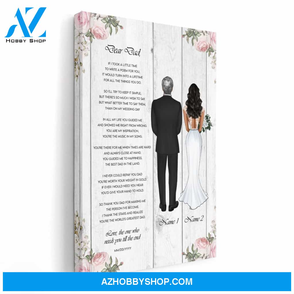 Next Day Mother (Father) Of The Bride, Wedding Custom Poster/Canvas, Gift For Parents