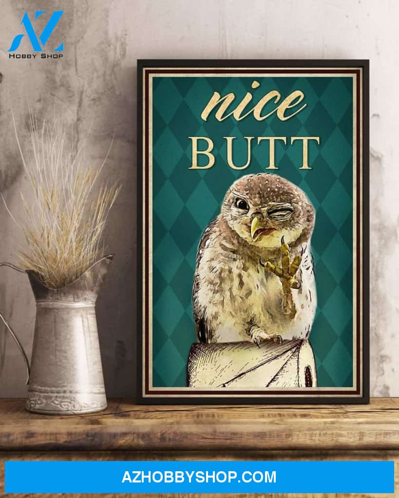 Nice Butt Canvas And Poster, Wall Decor Visual Art, Funny Otter Wall Art Print For Bathroom Decor, Toilet Decor, Best Gift Ever For Animal Lover
